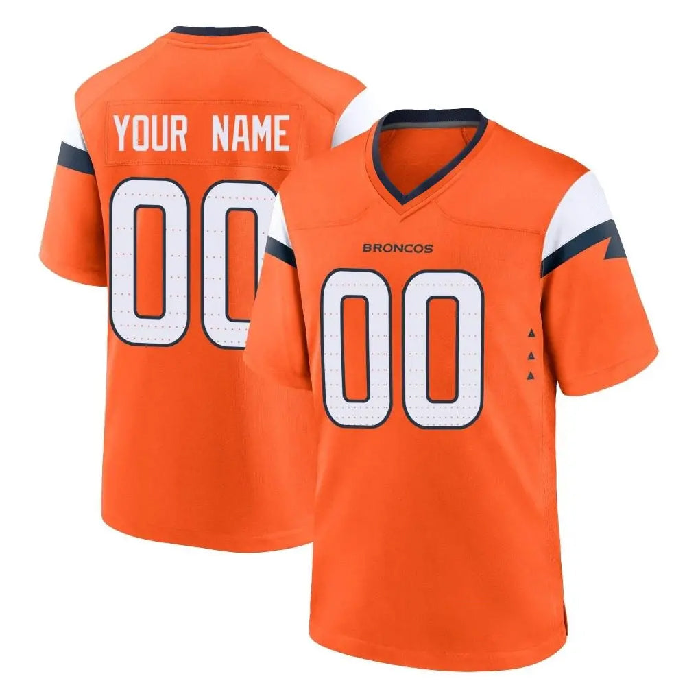 Jdoa Custom D.Broncos Orange Home Game Any Name & Numbers Stitched Jerseys