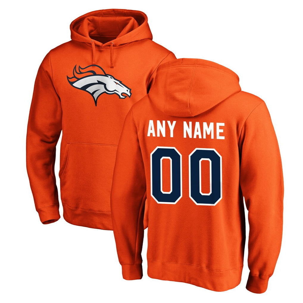 Jdoa Custom D.Broncos Orange Pullover Hoodie Limited Any Name & Numbers Stitched Jerseys