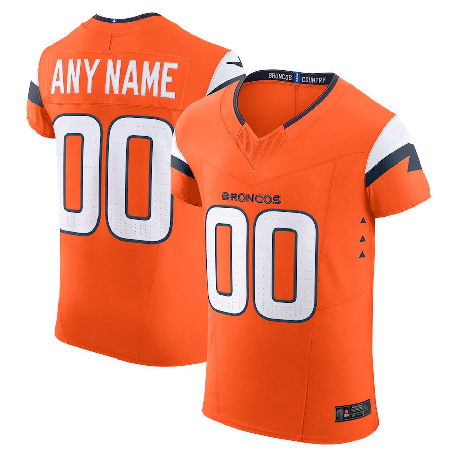 Jdoa Custom D.Broncos Vapor F.U.S.E. Elite Orange Stitched Jerseys
