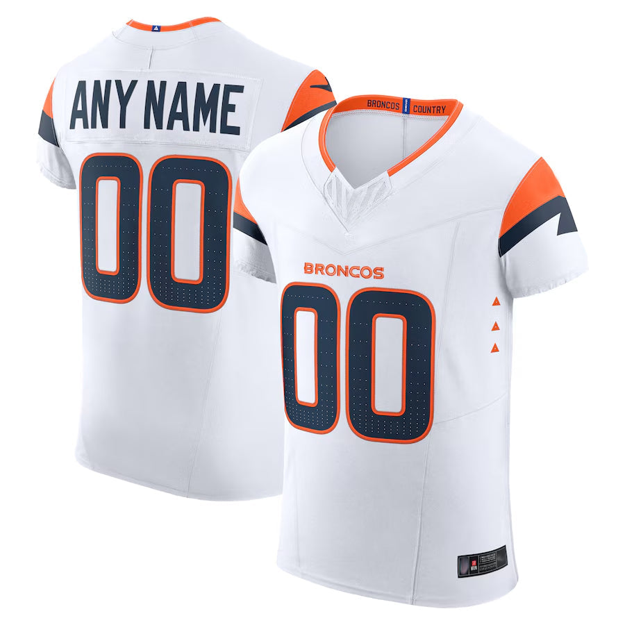 Jdoa Custom D.Broncos Vapor F.U.S.E. Elite White Stitched Jerseys