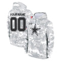 Jdoa Custom D.Cowboys Arctic Camo Salute to Service Hoodies Limited Game Any Name & Numbers Stitched Jerseys