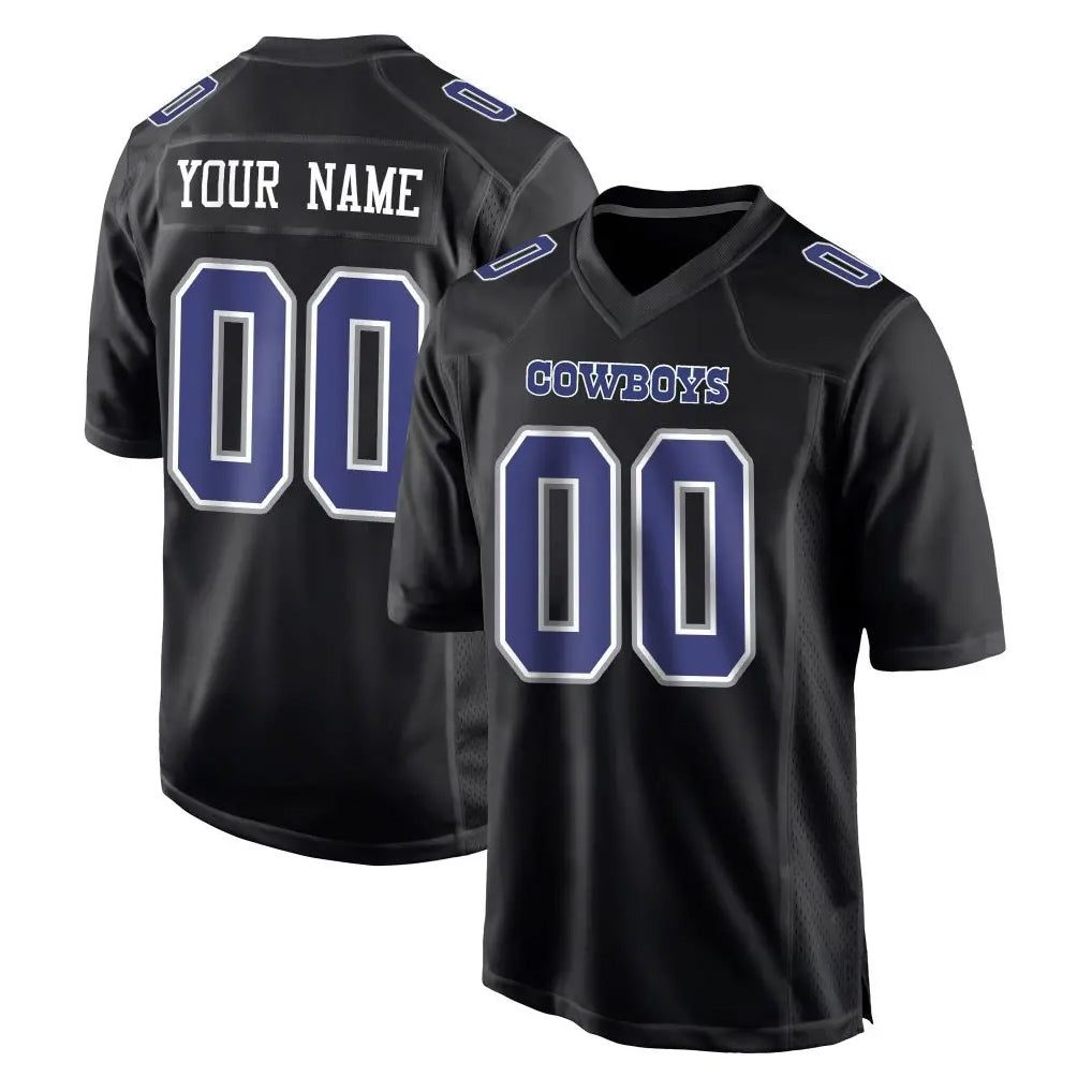 Jdoa Custom D.Cowboys Carbon Black Fashion Home Game Any Name & Numbers Stitched Jerseys
