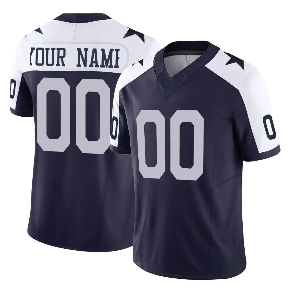 Jdoa Custom D.Cowboys Navy-White Limited Alternate Vapor F.U.S.E. Home Game Any Name & Numbers Stitched Jerseys