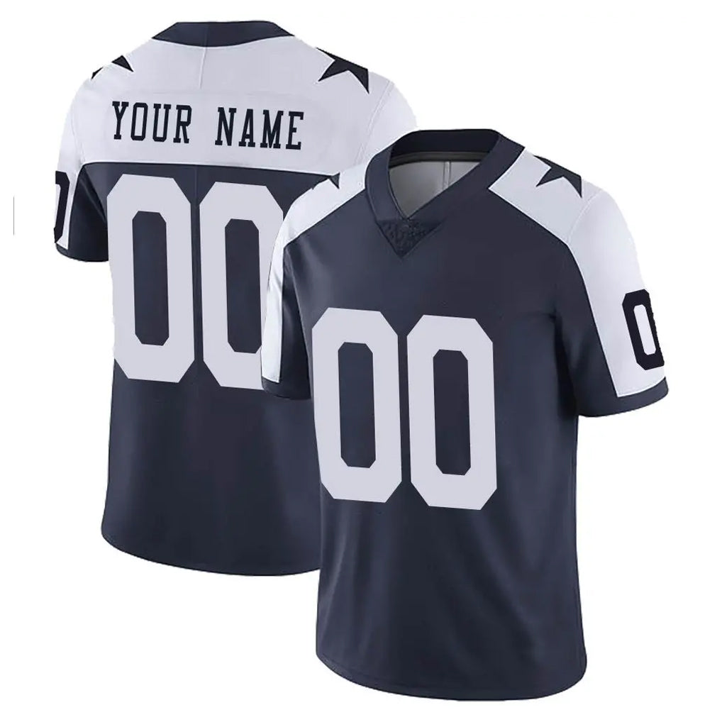 Jdoa Custom D.Cowboys Navy-White Limited Alternate Vapor Untouchable Home Game Any Name & Numbers Stitched Jerseys