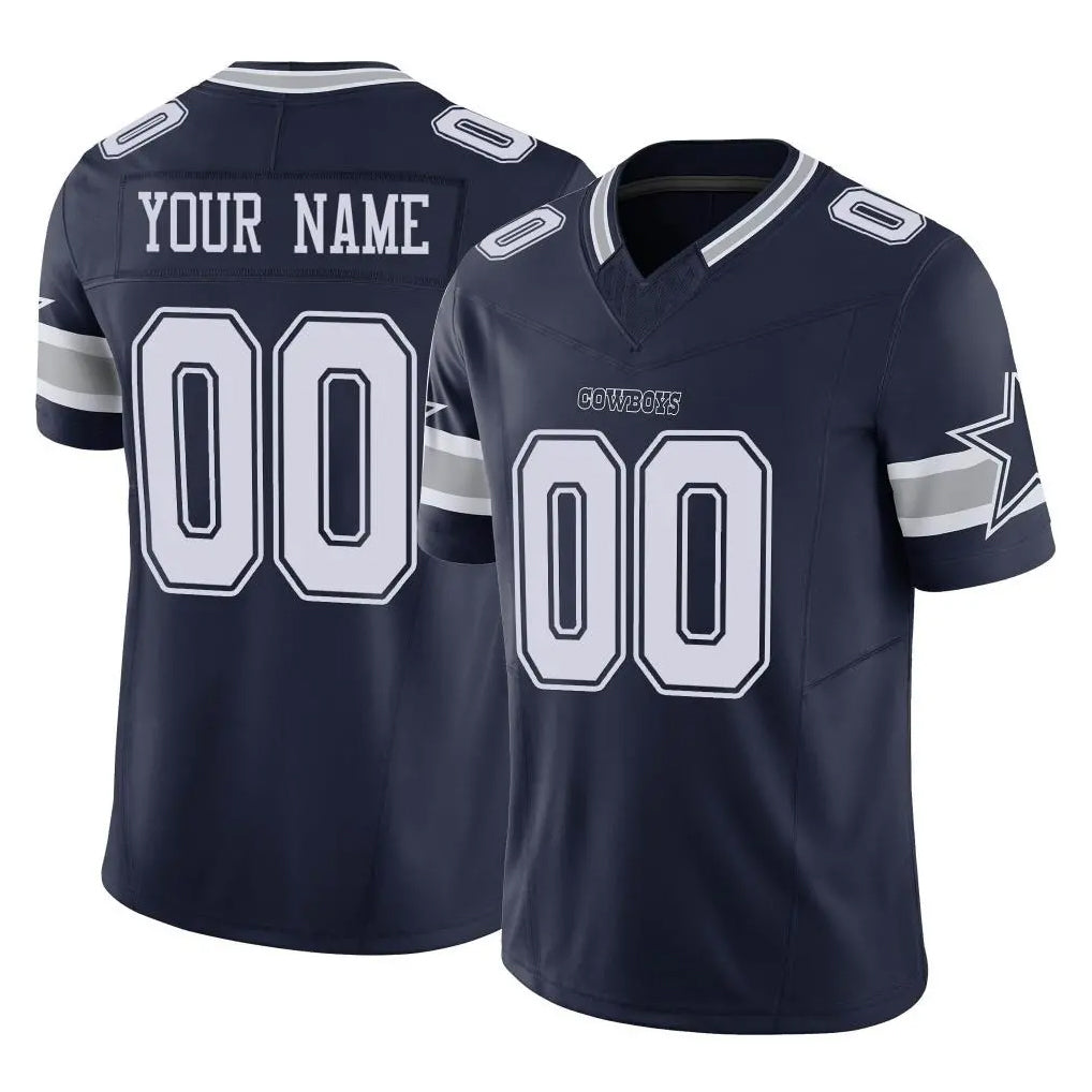 Jdoa Custom D.Cowboys Navy Limited Vapor F.U.S.E. Home Game Any Name & Numbers Stitched Jerseys