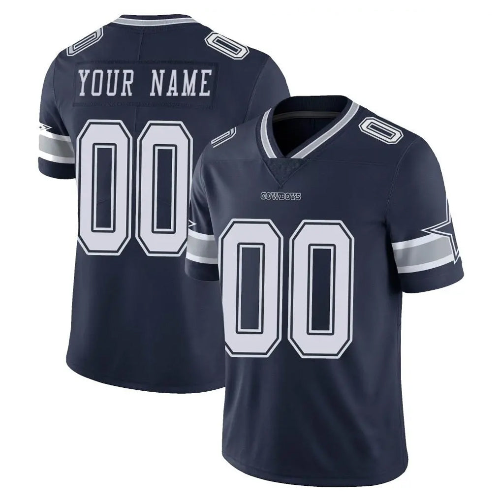 Jdoa Custom D.Cowboys Navy Vapor Untouchable Limited Home Game Any Name & Numbers Stitched Jerseys