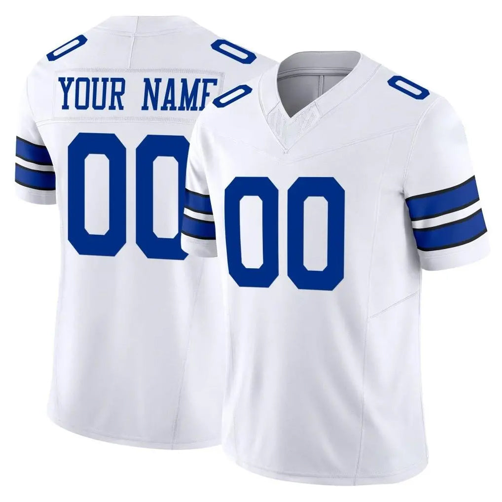 Jdoa Custom D.Cowboys White Limited Vapor F.U.S.E. Home Game Any Name & Numbers Stitched Jerseys