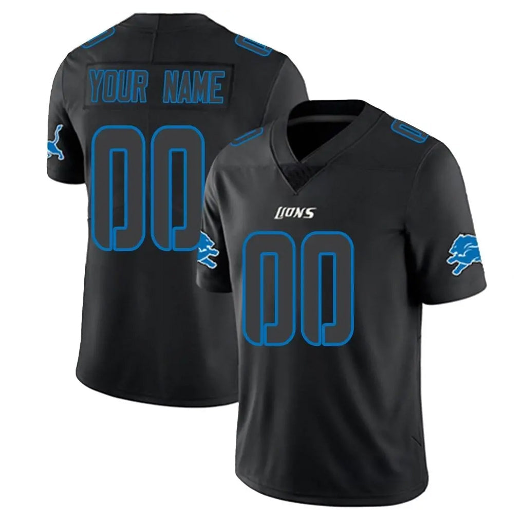 Jdoa Custom D.Lions Black Impact Limited Home Game Any Name & Numbers Stitched Jerseys