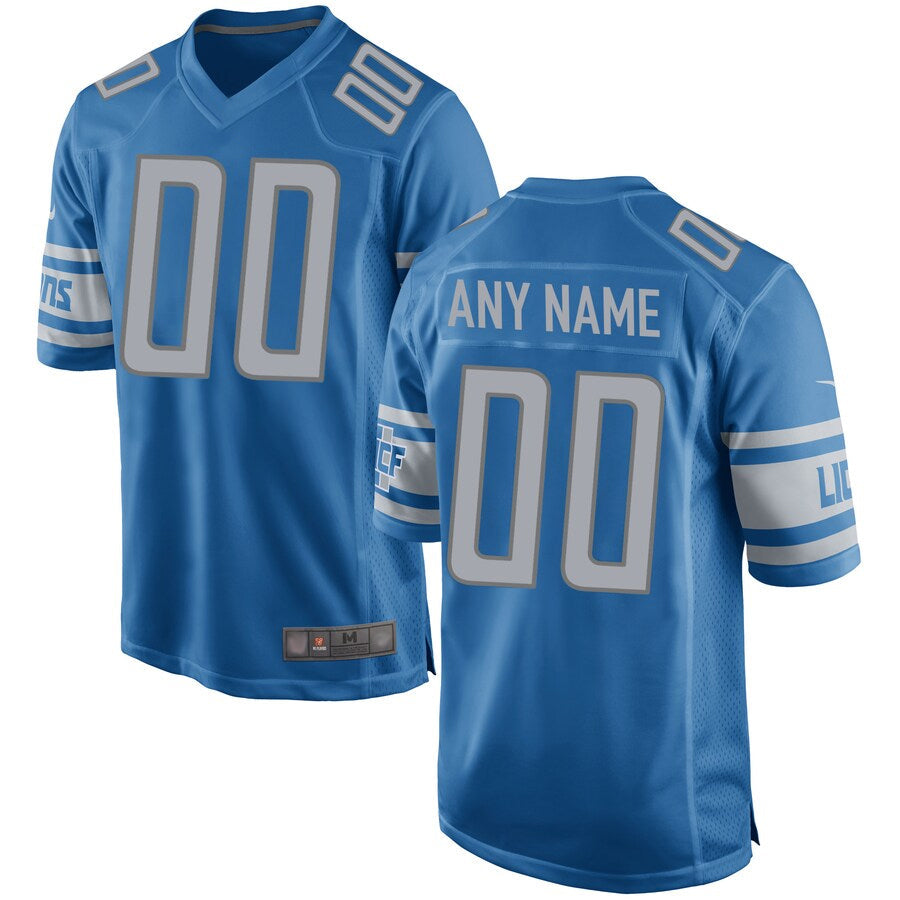 Jdoa Custom D.Lions Blue Replica Game Stitched Jerseys