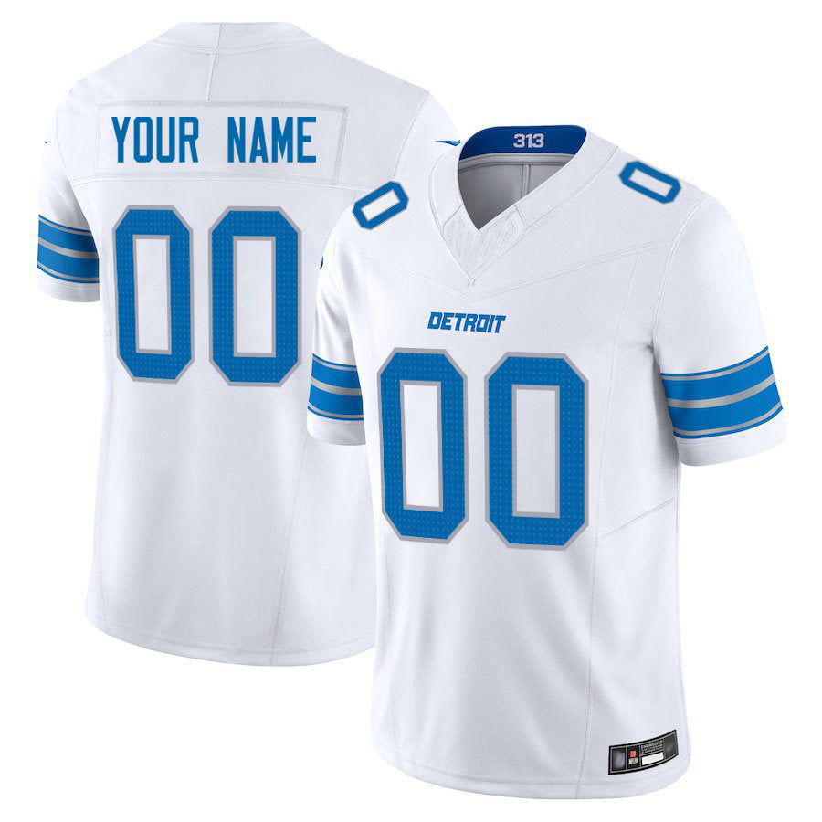Jdoa Custom D.Lions White Vapor F.U.S.E. Limited Elite Stitched Jerseys