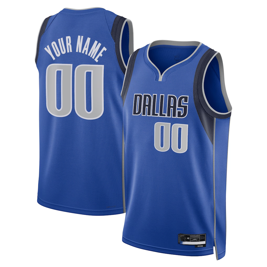 Jdoa Custom D.Mavericks Blue Swingman Jerseys - Icon Edition