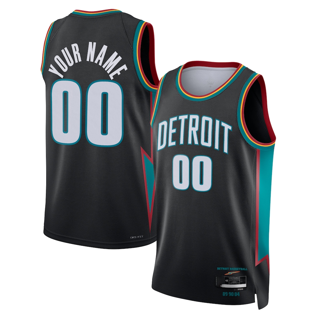 Jdoa Custom D.Pistons Charcoal 202526 City Edition Swingman Jerseys