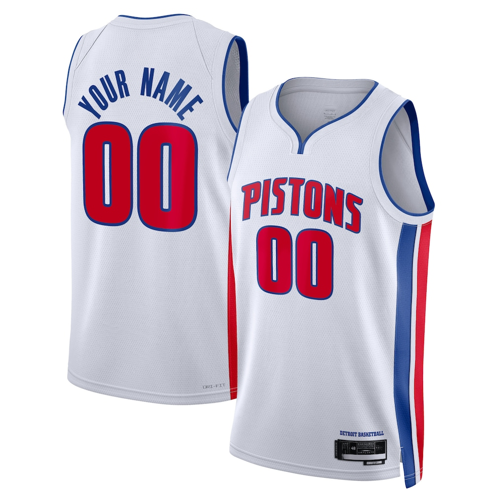 Xdoa Custom D.Pistons White Swingman Jerseys - Association Edition