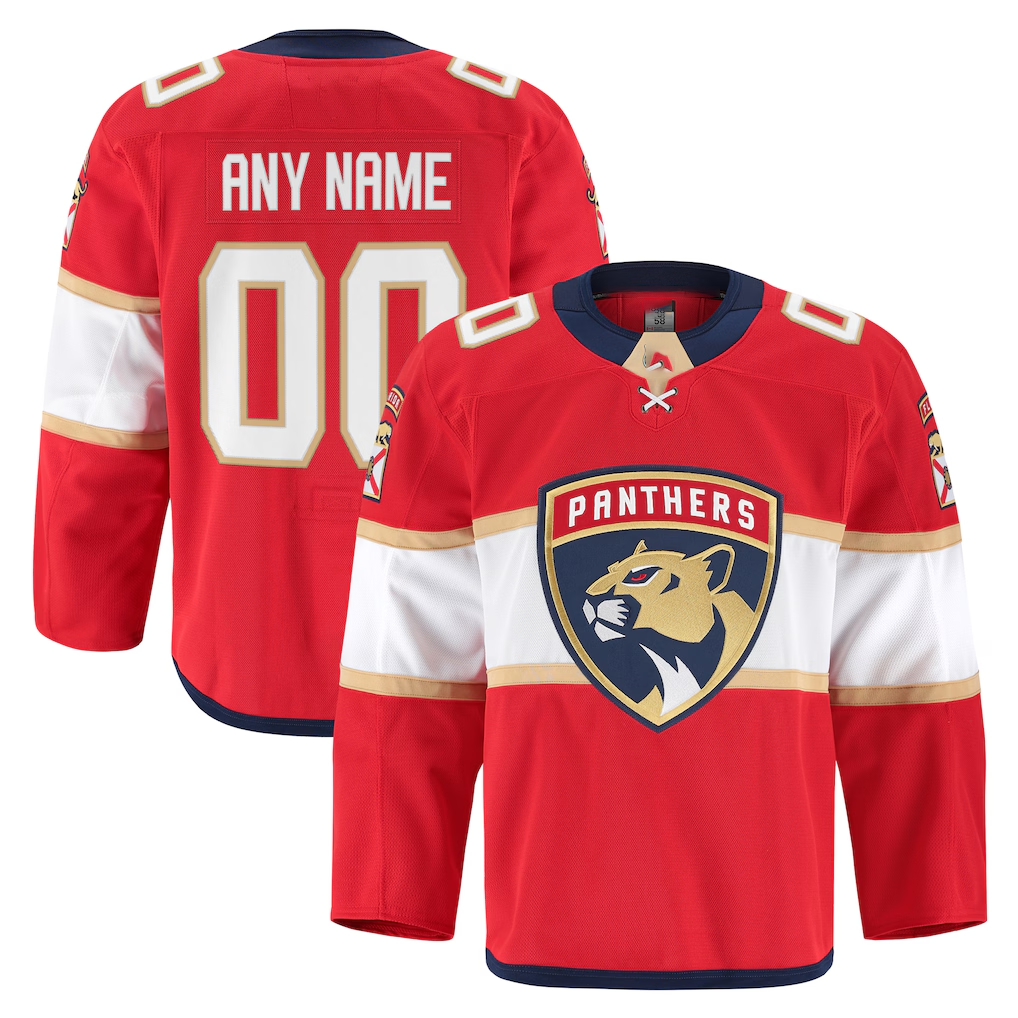 Jdoa Custom F.Panthers Red Home Authentic Pro Jerseys