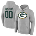 Jdoa Custom GB.Packers Gray Circuit Logo Pullover Hoodies Limited Game Any Name & Numbers Stitched Jerseys