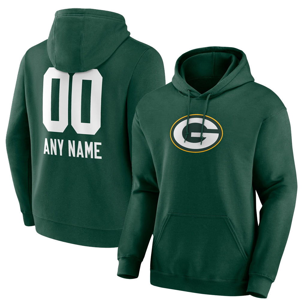 Jdoa Custom GB.Packers Green Logo Pullover Hoodies Limited Game Any Name & Numbers Stitched Jerseys