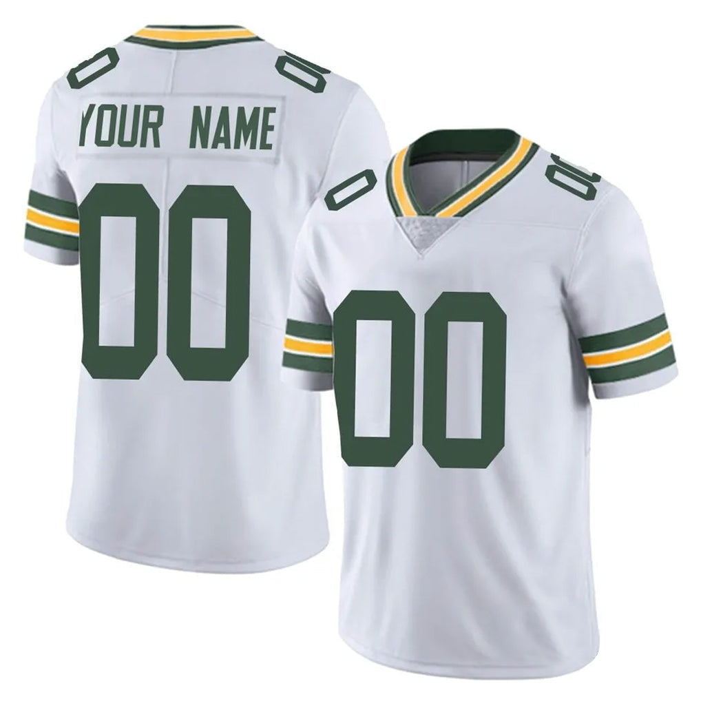 Jdoa Custom GB.Packers White Vapor Untouchable Limited Home Game Any Name & Numbers Stitched Jerseys