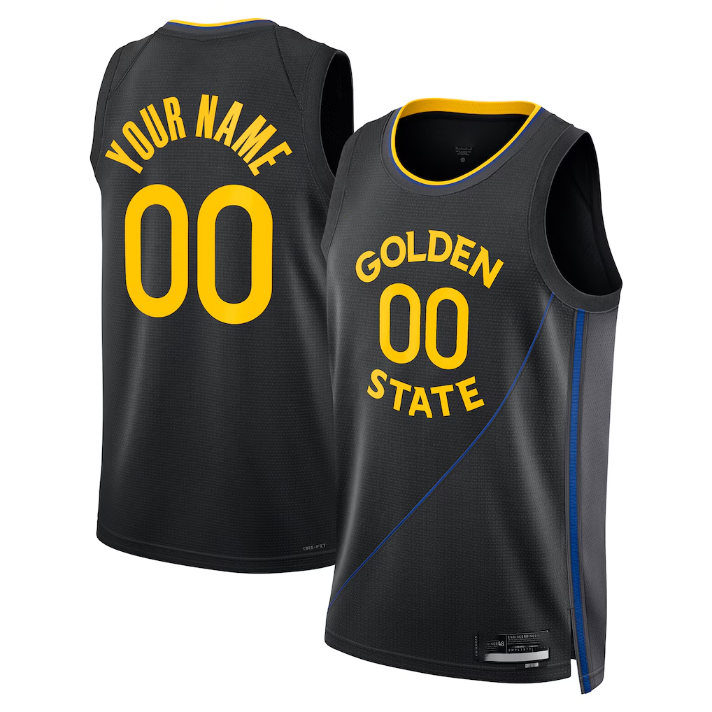 Xdoa Custom G.State Warriors Black 2024-25 Swingman Jerseys - Statement Edition