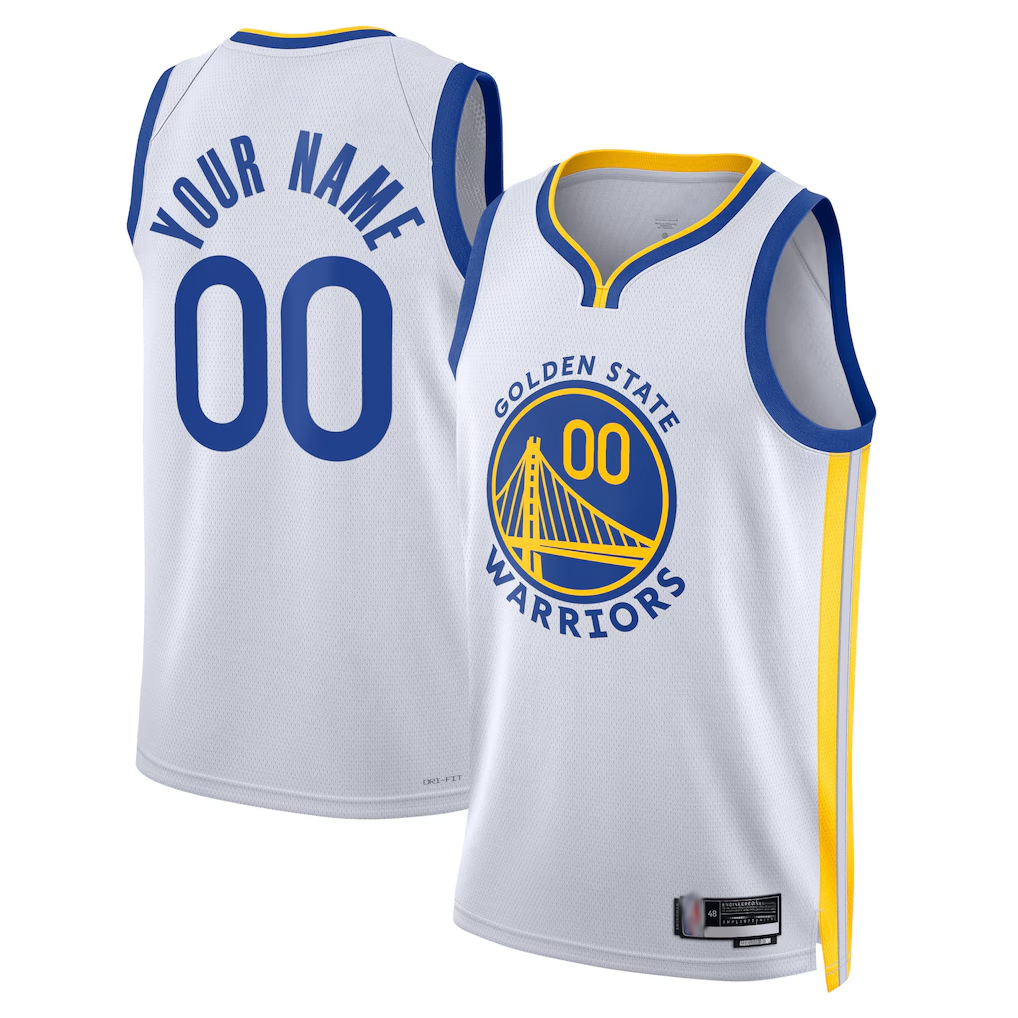 Xdoa Custom G.State Warriors White Swingman Jerseys - Association Edition