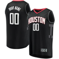 Jdoa Custom H.Rockets Black Fast Break Replica Stitched Jerseys-Statement Edition