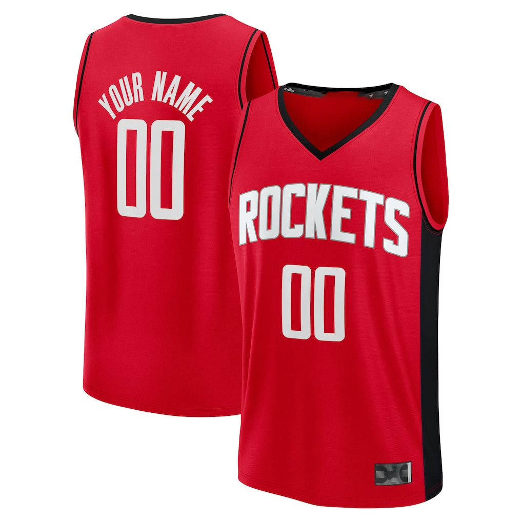 Jdoa Custom H.Rockets Red Fast Break Stitched Jerseys-Icon Edition