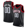 Xdoa Custom H.Rockets Black Swingman Stitched Jerseys-Association Edition