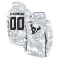 Jdoa Custom H.Texans Arctic Camo Salute to Service Hoodies Any Name & Numbers Stitched Jerseys