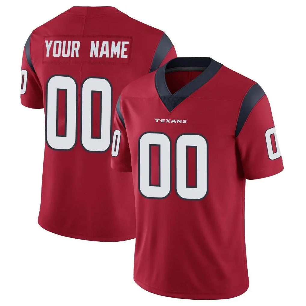 Jdoa Custom H.Texans Red Limited Vapor Untouchable Home Game Any Name & Numbers Stitched Jerseys