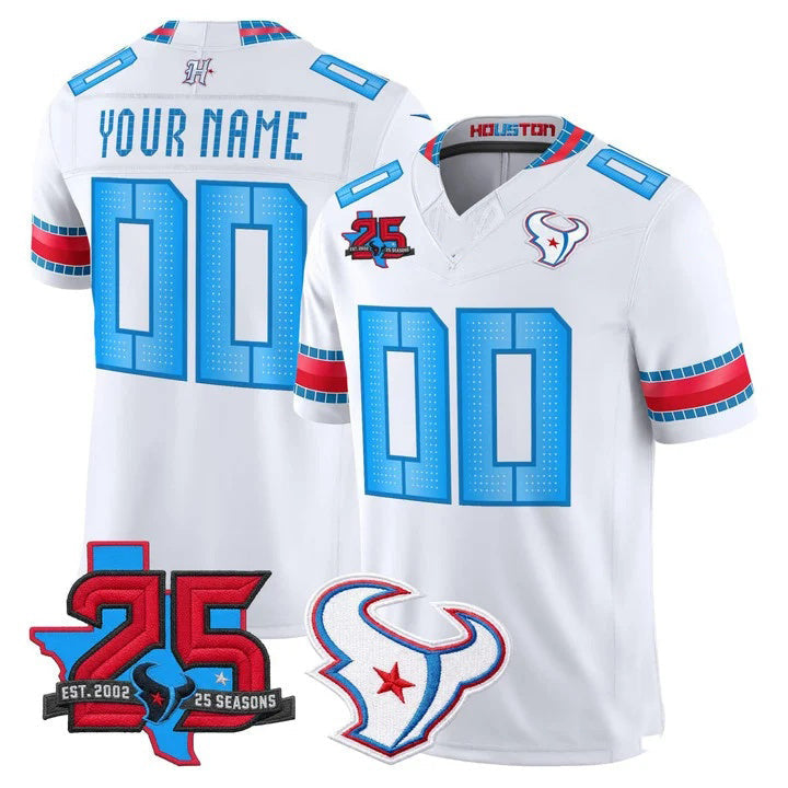 Jdoa Custom H.Texans White Rivalries Jersey - All Stitched