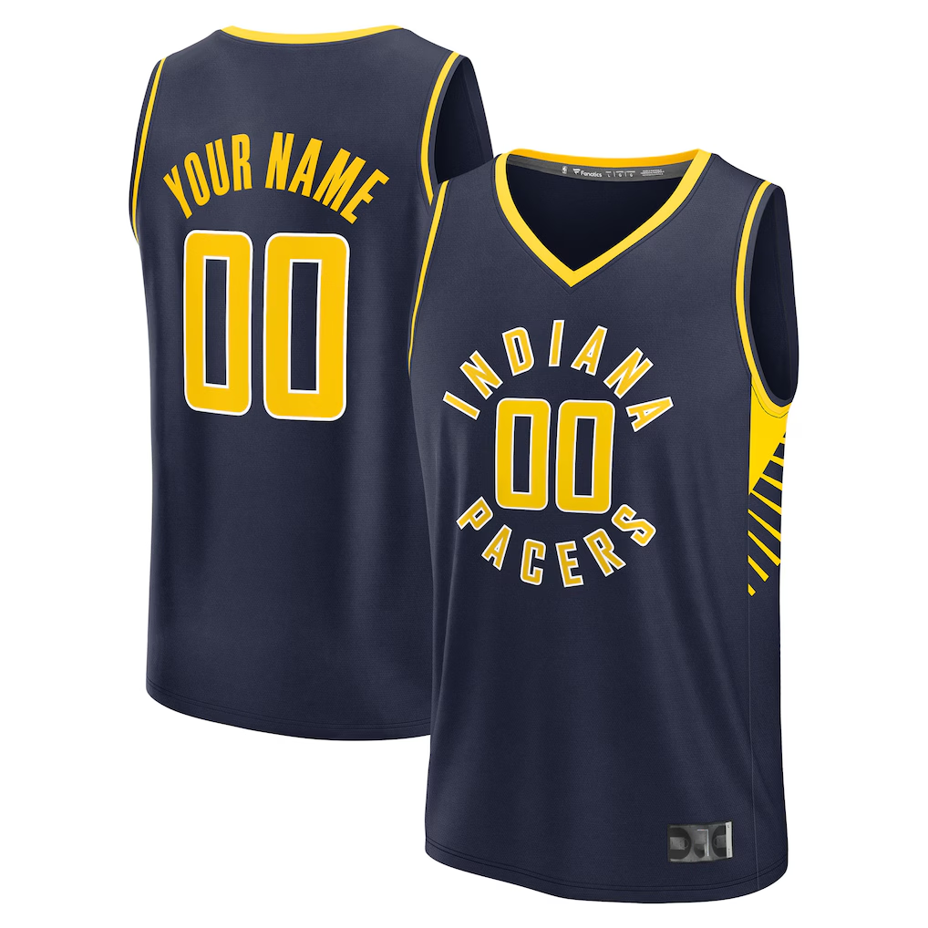 Xdoa Custom I.Pacers  Navy Fast Break Jerseys - Icon Edition