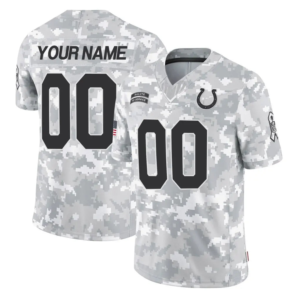 Jdoa Custom IN.Colts Arctic Camo Salute To Service Limited Game Any Name & Numbers Stitched Jerseys