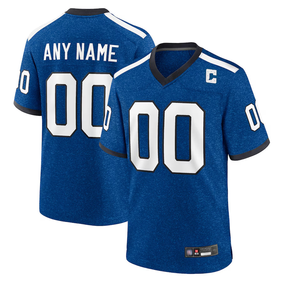 Jdoa Custom IN.Colts Blue Indiana Nights Replica Game Stitched Jersey