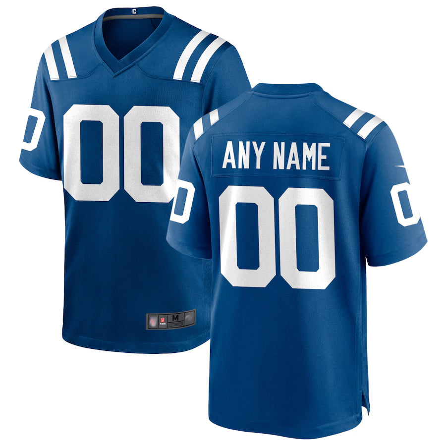 Jdoa Custom IN.Colts Royal Replica Home Game Stitched Jerseys