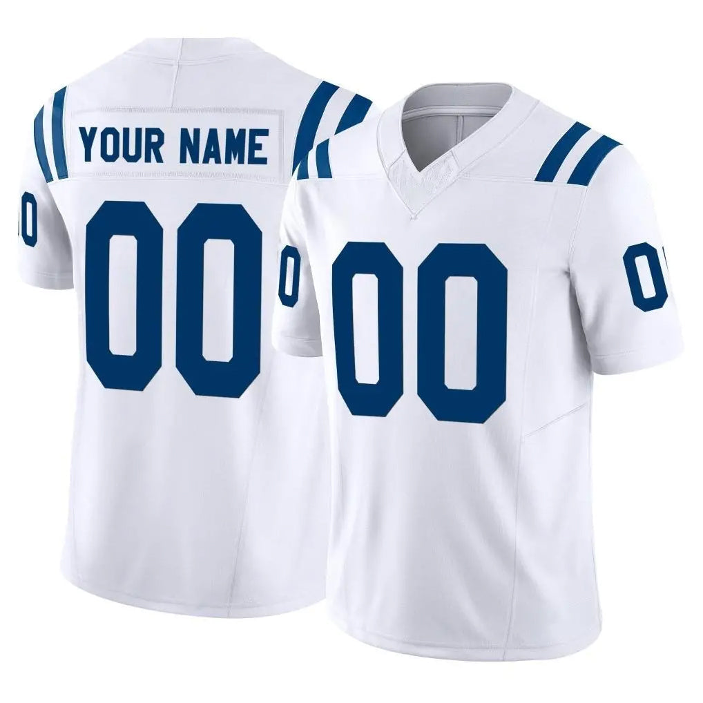Jdoa Custom IN.Colts White Limited Vapor F.U.S.E. Home Game Any Name & Numbers Stitched Jerseys