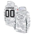 Jdoa Custom KC.Chiefs Arctic Camo Salute to Service Hoodies Limited Game Any Name & Numbers Stitched Jerseys