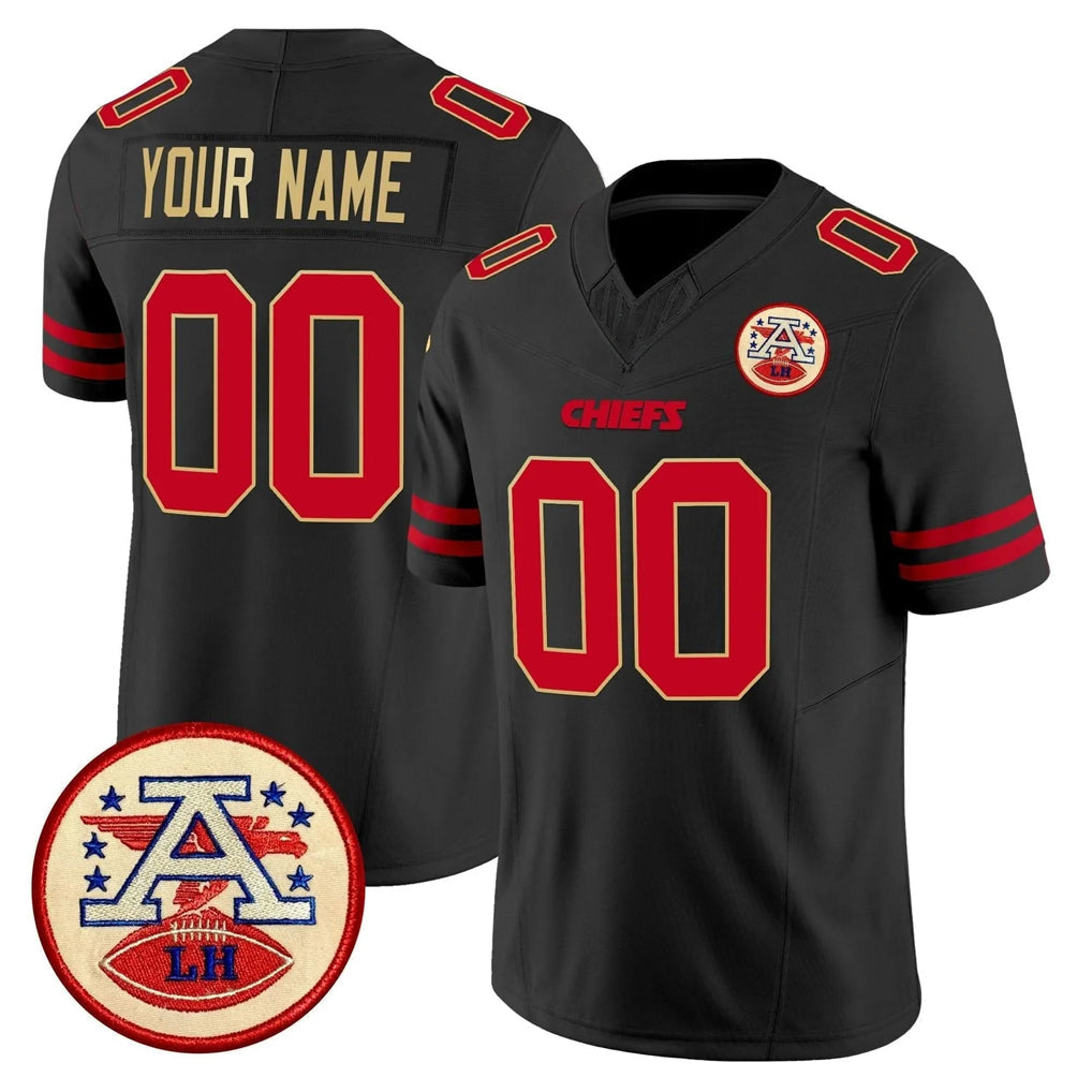Jdoa Custom KC.Chiefs Black Limited Vapor F.U.S.E. Home Game Any Name & Numbers Stitched Jerseys