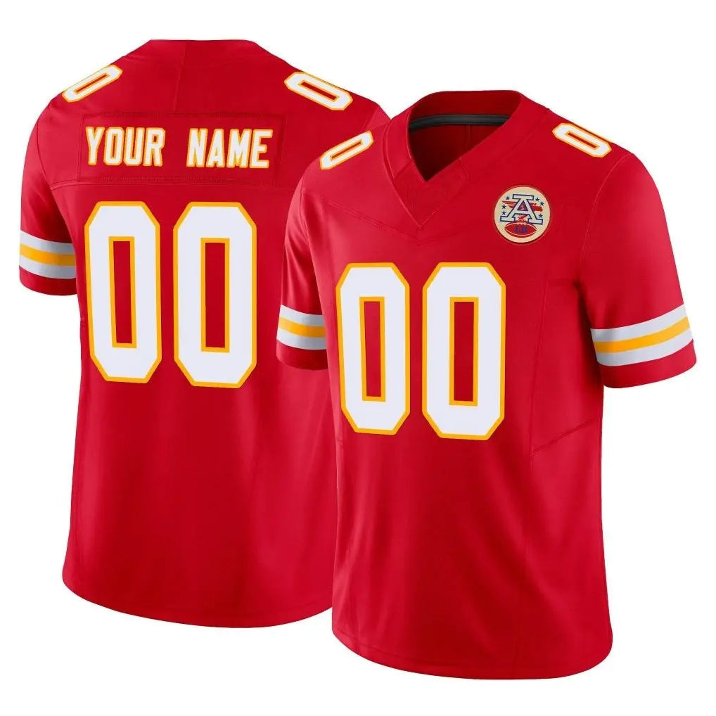 Jdoa Custom KC.Chiefs Red Limited Vapor F.U.S.E. Home Game Any Name & Numbers Stitched Jerseys