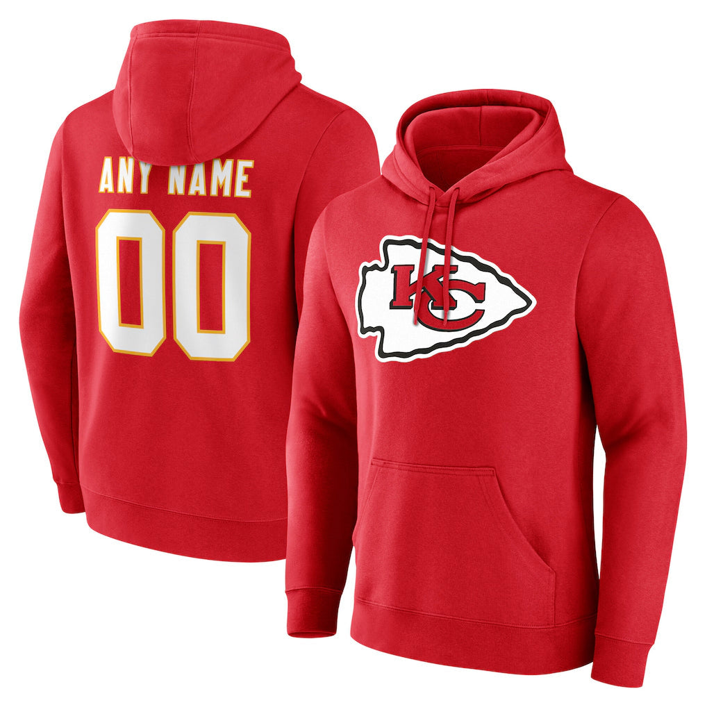 Jdoa Custom KC.Chiefs Red LoGo Pullover Hoodies Limited Any Name & Numbers Stitched Jerseys