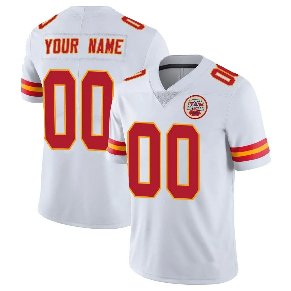 Jdoa Custom KC.Chiefs White Limited Vapor Untouchable Home Game Any Name & Numbers Stitched Jerseys