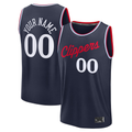 Jdoa Custom LA.Clippers Navy Fast Break Stitched Jerseys- Icon Edition
