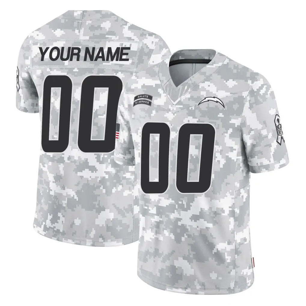 Jdoa Custom LA.Chargers Arctic Camo Salute To Service Limited Game Any Name & Numbers Stitched Jerseys