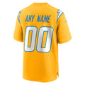 Jdoa Custom LA.Chargers Gold Home Game Stitched Jerseys