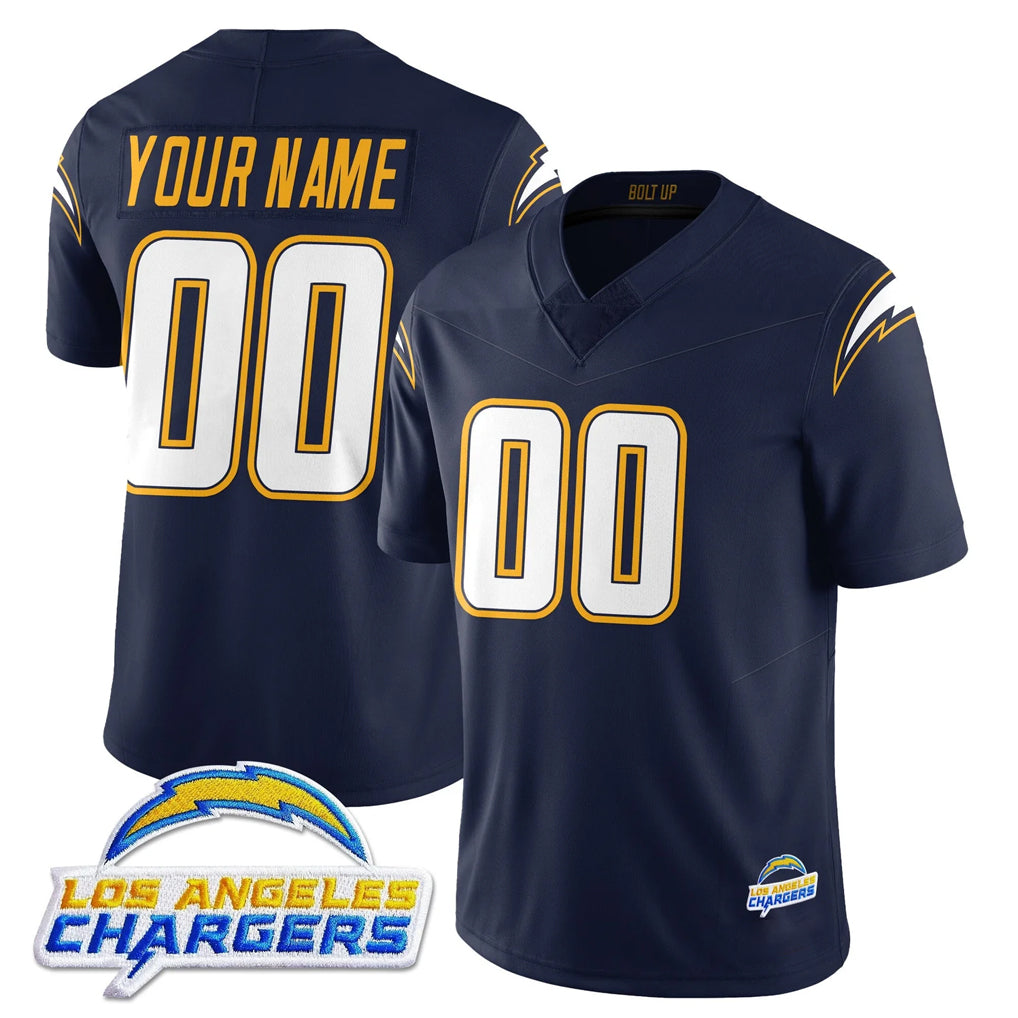 Jdoa Custom LA.Chargers Navy Elite Limited Home Game Any Name & Numbers Stitched Jerseys