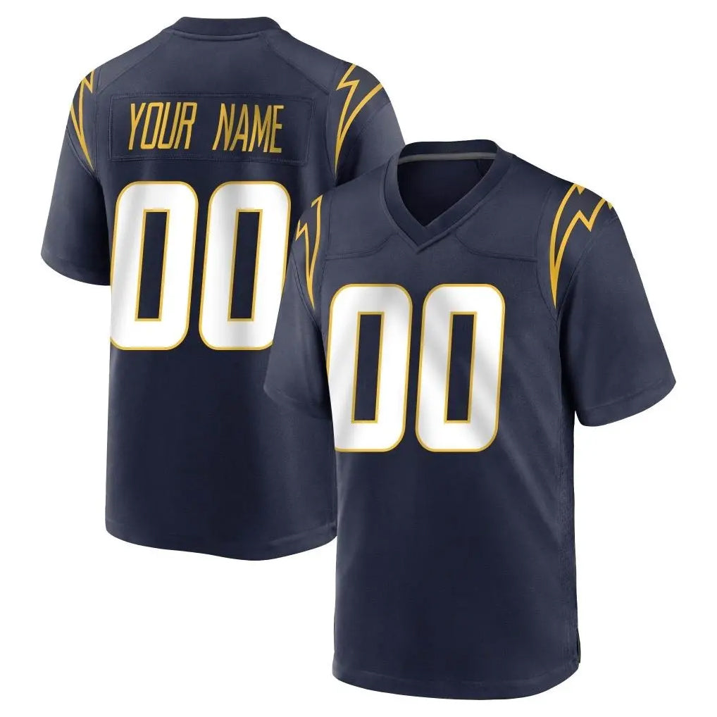 Jdoa Custom LA.Chargers Navy Home Game Any Name & Numbers Stitched Jerseys