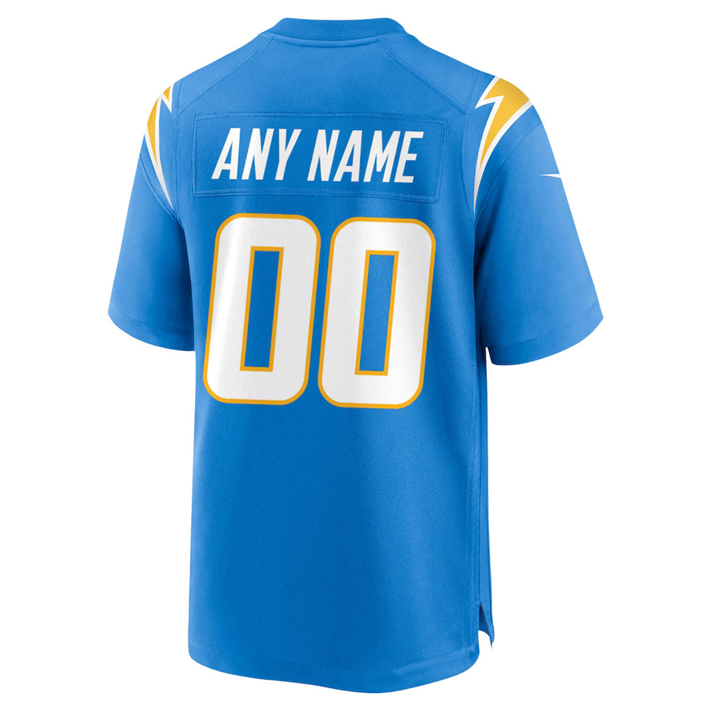 Jdoa Custom LA.Chargers Powder Blue Home Game Stitched Jerseys