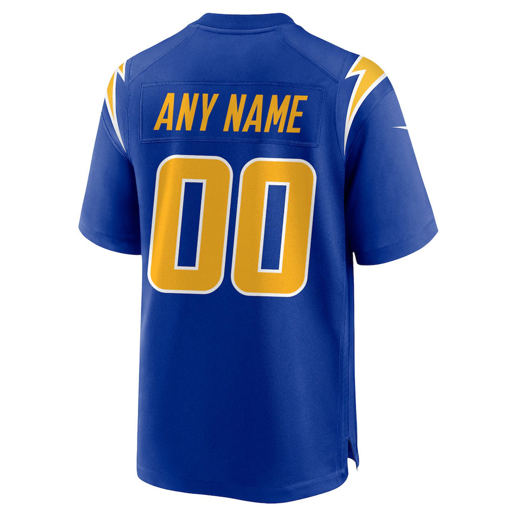 Jdoa Custom LA.Chargers Royal Alternate Home Game Stitched Jerseys