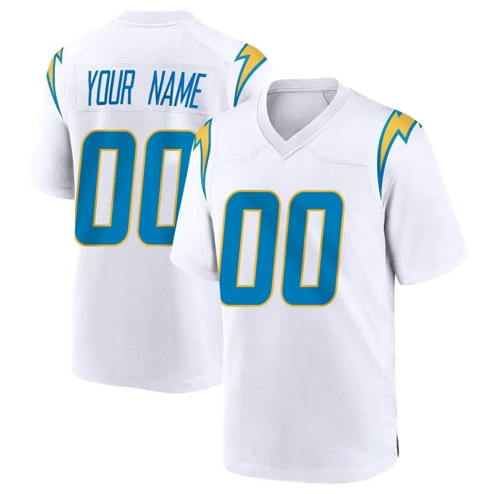 Jdoa Custom LA.Chargers White Home Game Any Name & Numbers Stitched Jerseys