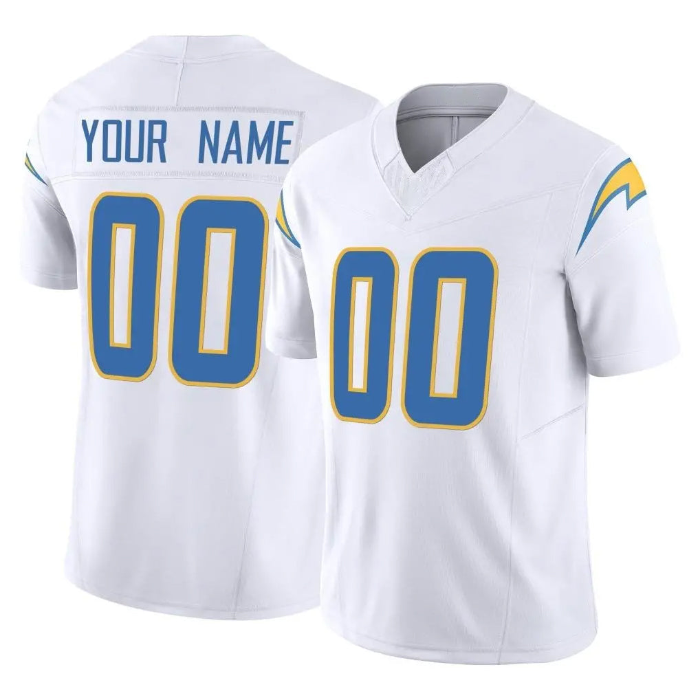 Jdoa Custom LA.Chargers White Limited Vapor F.U.S.E. Home Game Any Name & Numbers Stitched Jerseys