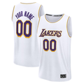 Xdoa Custom LA.Lakers White Fast Break Replica Stitched Jerseys - Association Edition