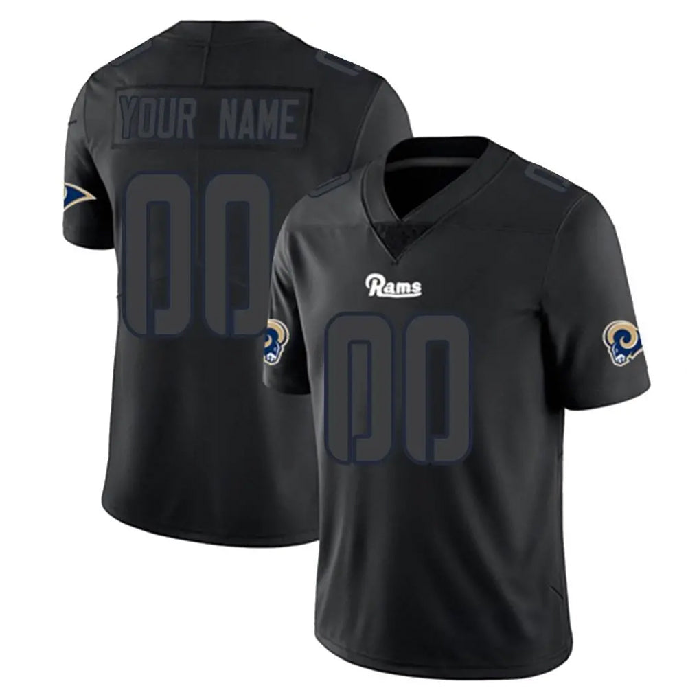 Jdoa Custom LA.Rams Black Impact Limited Home Game Any Name & Numbers Stitched Jerseys